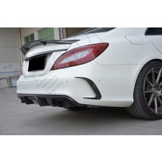 15-17W218 벤츠 CLS320 350 튜닝 카본 프런트 립 사이드 스커트 리어 립테일 스포일러 적용, 12 뒷바 닥터(탄소섬유)