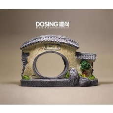 라이크 미약함 차이나 고대 석문화원 아치형문 정자 레진 수하 경관 모델 진열 장식품, 롱대략 145cm 큰사이즈 라지