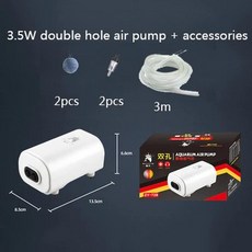 체크 밸브 사일런트 어항 산소 공기 펌프 물고기 탱크 콘센트 발, 1개, B.110V 60HZ US Plug