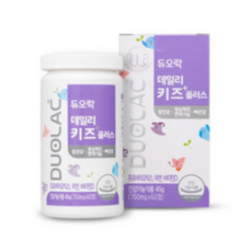 듀오락 데일리 키즈 플러스 유산균 45g, 60정, 1개