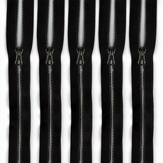 JSTrading 毛衣拉鍊 5 號 75 cm, 5個, 黑鎳