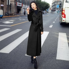 여성 추동 모직 코트 롱 엘레강스 도톰 모직 코트