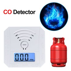 일산화탄소 디지털 표시기 LED 및 배터리 센서 구동 가정용 경고 소리 CO 감지기 디스플레이 경보