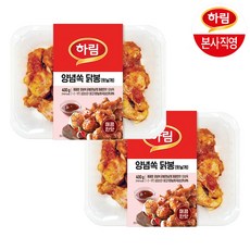 하림 냉장 양념쏙 닭날개 봉 매콤한맛, 2개, 400g