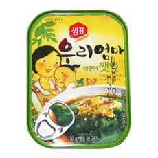 샘표 우리엄마 깨끗한 깻잎 70g 식품 > 가공/즉석식품 캔/통조림류 옥수수/콩 통조림 옥수수통조림, 1