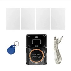  RFID 복사기 키카드 복제기 키복사 키카드리더 고급 암호 해독 프로그래머 라이터 Proxmark3 개발 세트 키트 V5.0 512K 3.0 Proxmark NFC PM3 리더 카, [01] Black, 1)Black 