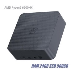 Beelink EQR6 사무실 미니 PC 게임용 데스크탑 컴퓨터 노트북 AMD Ryzen7 7735HS Ryzen9 6900HX 24G DDR5, 한개옵션2, 02 6900HX 24G 500G, 한개옵션1