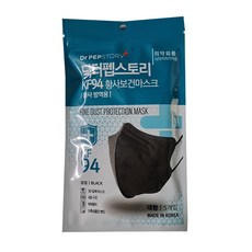닥터펩스토리 KF94 새부리형 마스크 블랙 대형 5매입 20개, 단품