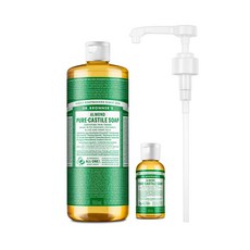 닥터브로너스 캐스틸 솝 950ml+60ml+펌프 세트 12종 택1, 아몬드 950ml+60ml+펌프