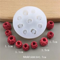 새로운 시뮬레이션 과일 캔들 실리콘 몰드 3D 블루베리 모양 퐁당 DIY 초콜릿 베이킹 케이크 장식 도구, 1개
