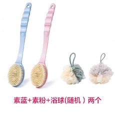 때타월 샤워 때밀이수건 때밀기 소프트브러시 목욕브러쉬 때장갑 브러쉬긴손잡이 샤워타올 부드러운모 브러시 샤워볼 매직기기 각질제거, T12-소람+핑크+샤워볼 랜덤 2개, 기본