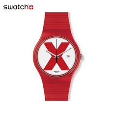 공식 스토어 Swatch 스와치 XX-RATED RED 더블 엑스레이티드 레드 SUOR400Originals(오리지널스) New Gent(뉴전트) (소재) 벨트: 실