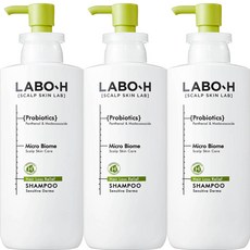 라보에이치 프로바이오틱스 탈모 증상 완화 샴푸 민감더마, 3개, 400ml