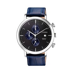시티즌 남성 가죽 손목 시계 크로노그래프 AN3610-04H