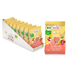 푸르트바 유기농 과일 퓨레 오트비스킷+딸기+바나나+사과 맛 8팩, 100g, 8개