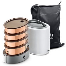  바야코리아 Tyffyn 보온 도시락통 1300ml (가방 증정), 01. 화이트 1300ml (가방 블랙), 1개 