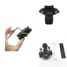 U 볼트 바이크 오토바이 홀더 브래킷 스탠드 마운트 가민 GPSMAP 아스트로 알파 오레곤 리노 eTrex GPS 액세서리 더블 소켓 암, 02 6.5cm arm kit, 1개