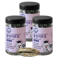 펫티즈 동결건조 큐브 트릿 강아지 고양이 간식, 70g, 3개, 열빙어