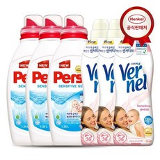 헨켈 퍼실센서티브젤 1.35L 3개+버넬센서티브0.9L 3개, 단품/, 본품