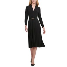 [타미힐피거]Belted Pleated Fit & Flare Dress드레스/원피스