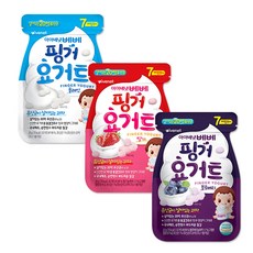 해호 아이배냇 베베 핑거요거트 20g, 1세트, 플레인+딸기+블루베리(3종)