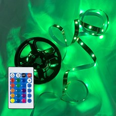 헤이루미 붙이는 LED 인테리어 줄조명 RGB 5m + 리모컨 세트, 혼합색상, 1세트