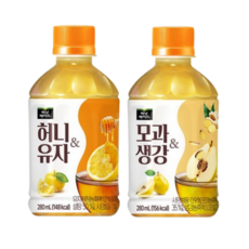 냉온장 겸용 썬키스트 허니유자6개 + 모과생강6개 280ml 총12개입, 280ml x 각 6개, 6개