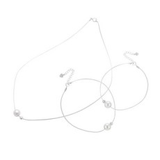 실버진주목걸이반지세트