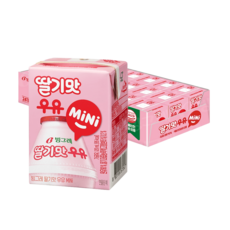 빙그레 딸기맛우유 미니 24팩, 120ml, 24개
