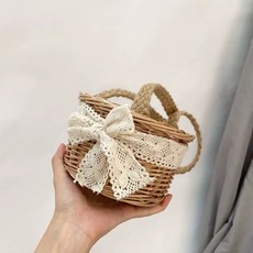 왕골 라탄 틈새수납장 약서랍장, 작은 물통 파란색_에