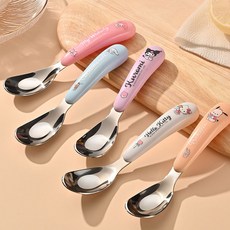 산리오 베이비 스푼 /귀여운 아기 유아 디저트 수저 숟가락 스테인리스 잡기 편한, 마이멜로디, 1개