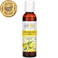 아우라 카시아 아로마 테라피 바디 오일 에너자이징 레몬 118ml, 수량: 1　　　　　(상품코드691p)