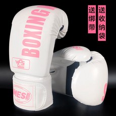 복싱 권투 글러브 격투 무에타이 MMA 종합격투기 UFC 스파링 취미 초보자용, 백색 분말 업그레이드 (스트랩 보내기)