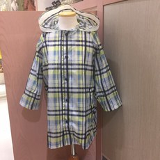 페리미츠 남아 바람막이 라임체크우비 롱점퍼 북유럽풍 레인코트 장마철필수아이템 고급진 댄디룩 편안한 스타일 엔씨충장점