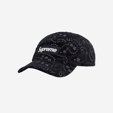 슈프림 벨벳 페이즐리 캠프캡 블랙 - 23FW Supreme Velvet Paisley Camp Cap Black - 슈프림트루퍼햇