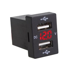 ZLD 자동차 듀얼 USB 전원 충전기 자동차 블루 라이트 전압계 듀얼 USB 전원 공급 장치