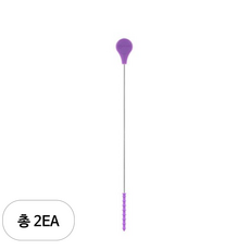 실리만 실리콘 빨대솔, 2개, 연보라