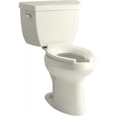 Kohler K-3493-96 Highline Classic Pressure Lite 컴포트 높이 연장 1.4 gpf 양변기 (왼쪽 여행 레버 포함) 좌석 축소 비스