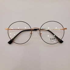 동그리안경 TOPS 2218 53 블랙로즈골드 메탈 안경테