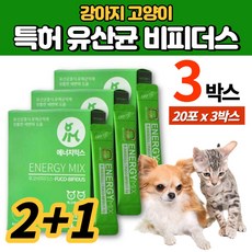반려견 애완견 반려묘 개 강아지 고양이 100억 생유산균 유산균 리얼 비피더스 후코이단 장 면역력 건강 영양제 가루 분말 파우더, 3박스