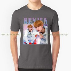 롱고니 큣대 당구 포켓볼 Renjun-긴 소매 후드 티 스웨터 Renjun Nct Dream We Go Up 127 Kpop K Pop, [09] 6XL, [13] Tee-Charcoal Grey, 1개