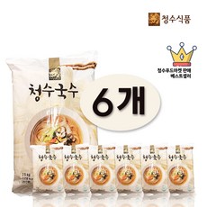 청수 국수 (진공반죽 포장) 2.5kg (1Box 150인분), 6개