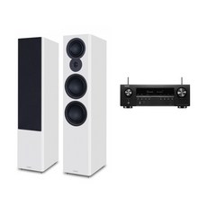 데논 AVR-S760H + 미션 LX-6 MKII 하이파이 네트워크 오디오, 스피커(화이트) - 미션dac