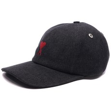 [아미] 23FW 남성 하트 로고 자수 데님 볼캡 (UCP006 DE0018 031 M 23F)