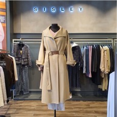 시슬리 SISLEY 벨티드 코트 SACTD4161 BG