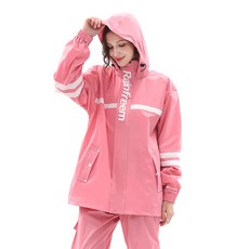 여성 레인코트 야외용 비옷 바람막이 상하세트