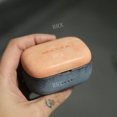 노블 포커스 케이스 Noble Fokus Prestige 무선 이어폰 가죽 보호 커버 파우치, 16 오렌지+네이비