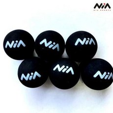 스쿼시공 NIA스쿼시볼 정품 입문 블루닷 트레이닝 레드닷 더블 옐로우 페널티 킥(만 5개 패키지), 01 레드 스쿼시