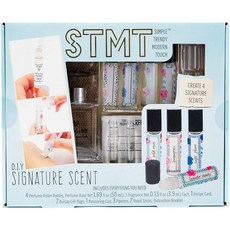 STMT DIY 시그니처 향기 아트 &amp; 크래프트 키트 USA 믹스 &amp; 메이킹 4 시그니처 향수 - 바닐라 빈 라벤더 플라워 &amp, 1, 단일옵션