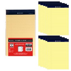  OXFORD 리갈패드 A5 40P, 100개, 노랑 